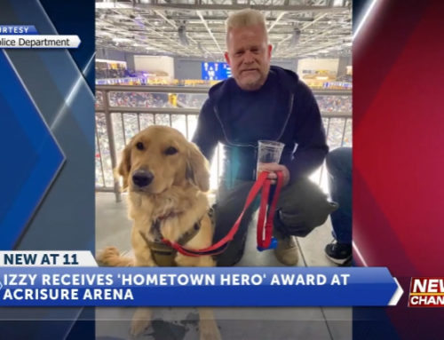 Palm Springs Police K-9 honored at Coachella Valley Firebirds game