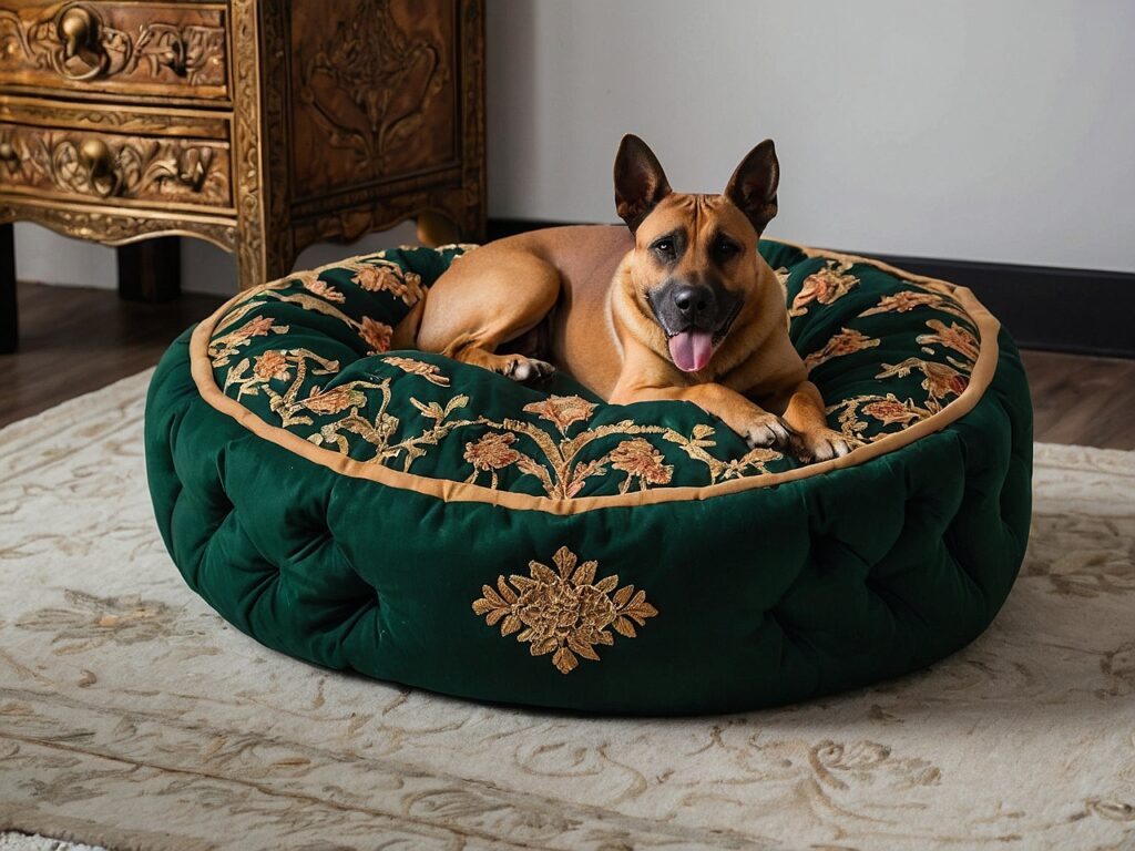 dog-resting-on-his-dog-bed